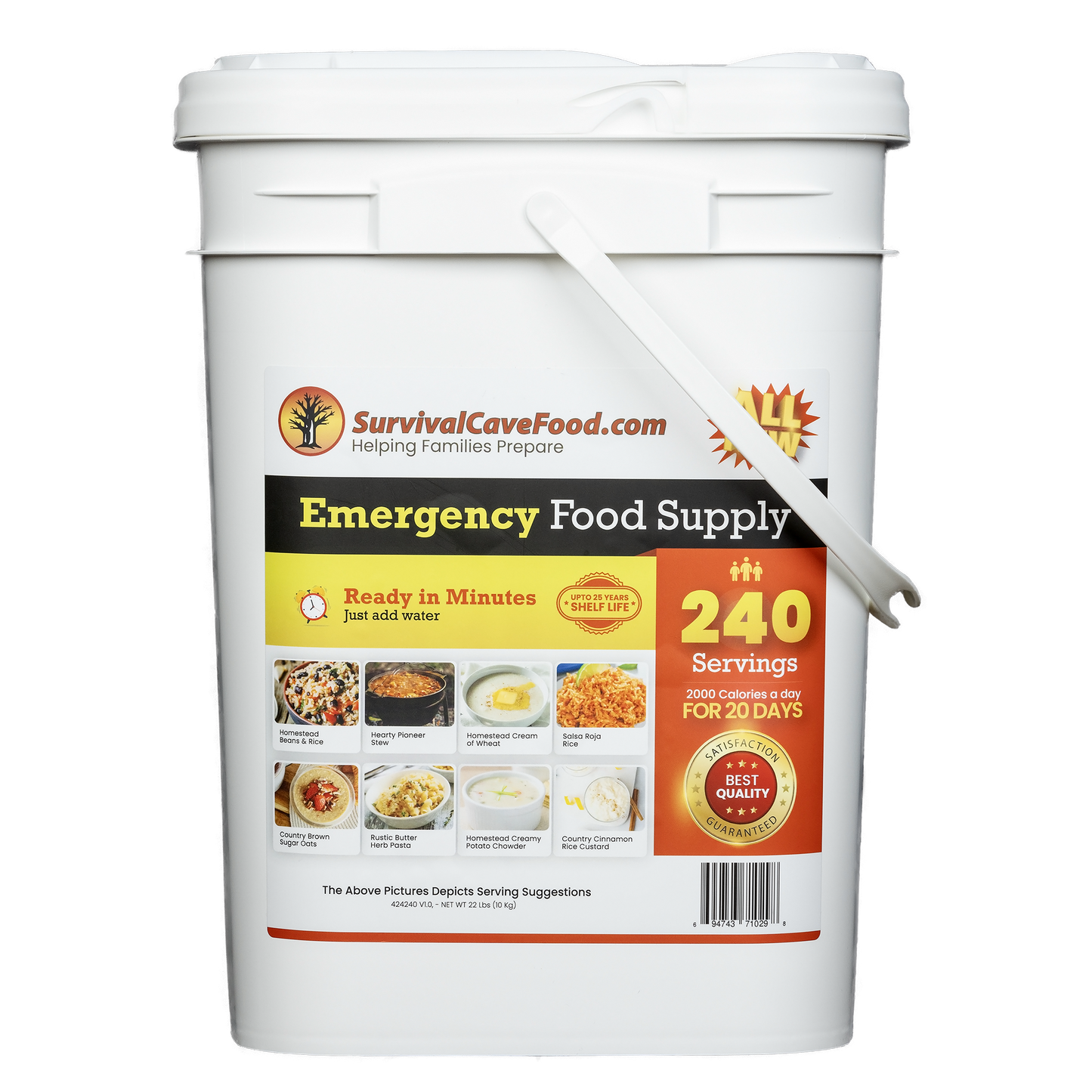 Freeze-Dried 240 Meal Bucket