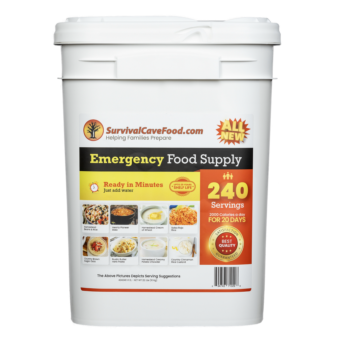 Freeze-Dried 240 Meal Bucket