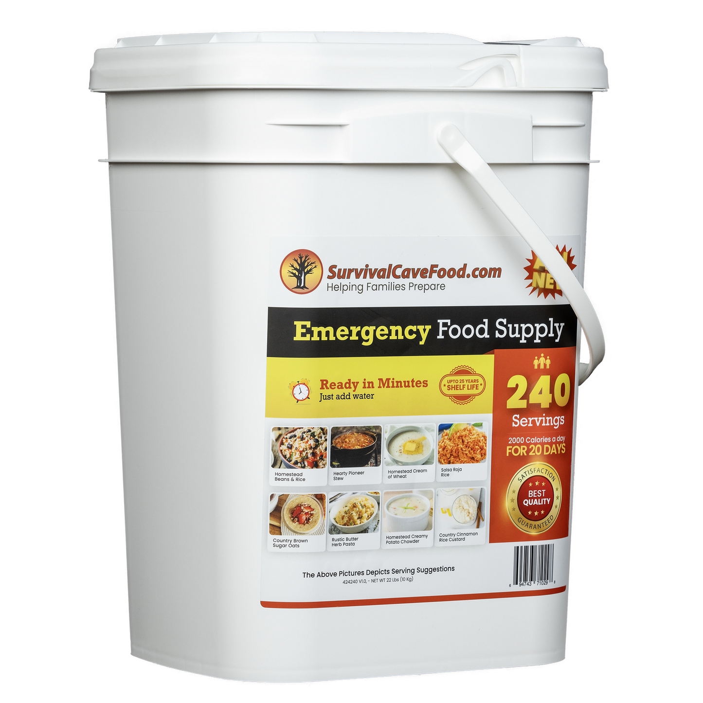 Freeze-Dried 240 Meal Bucket