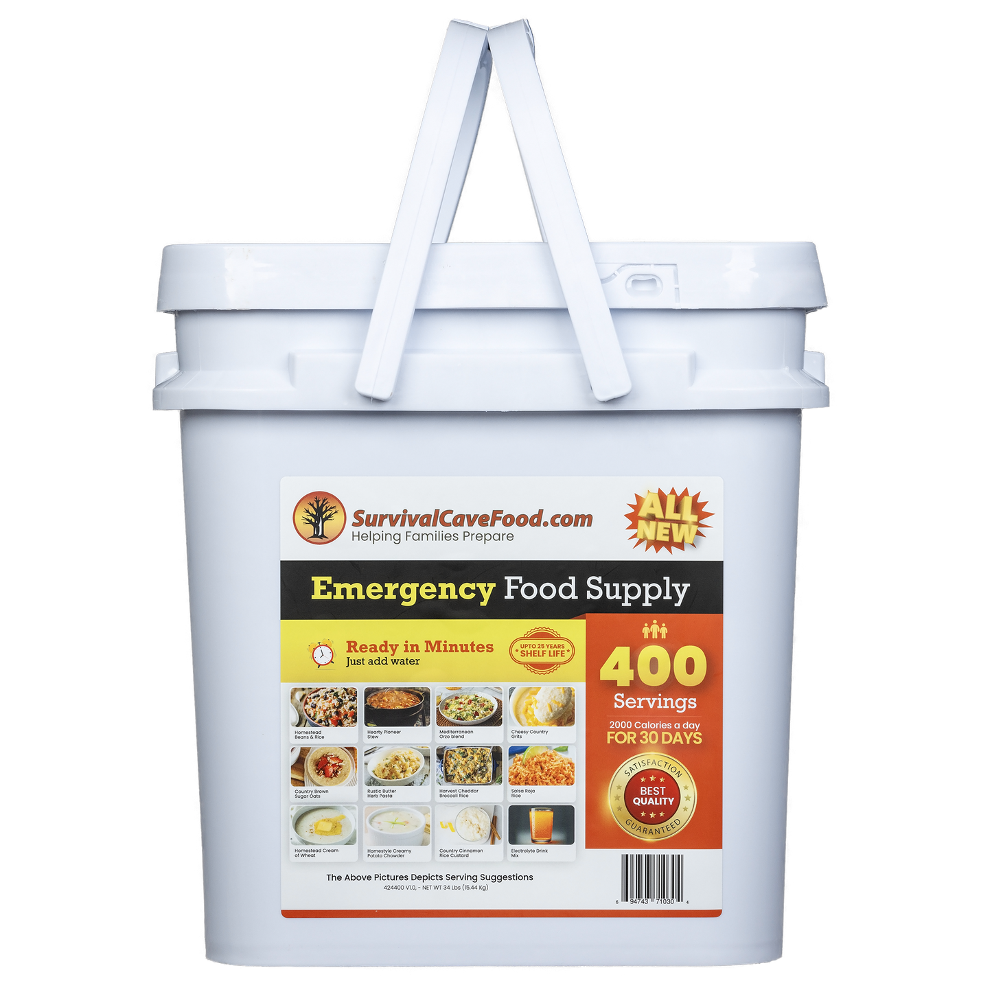 Freeze-Dried 400 Meal Bucket