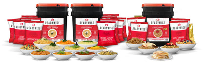 360 Serving Package - 62 lbs - Includes: 2 - 120 Serving Entrée Buckets and 1 - 120 Serving Breakfast Bucket