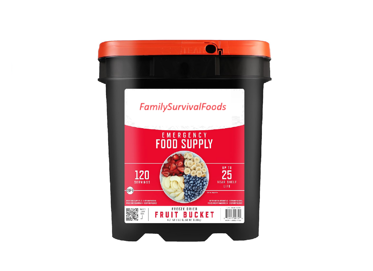 120 Servings Freeze Dried Fruit Pail